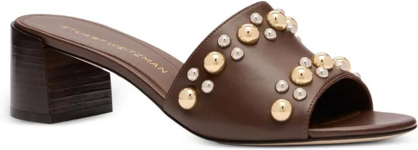 Stuart Weitzman Perry stud-embellished sandals Bruin - Foto 3