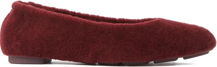 Stuart Weitzman Pirouette Super Chill lammy ballerina's Rood