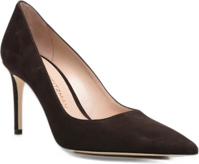Stuart Weitzman pointed-toe suede pumps Bruin - Foto 3