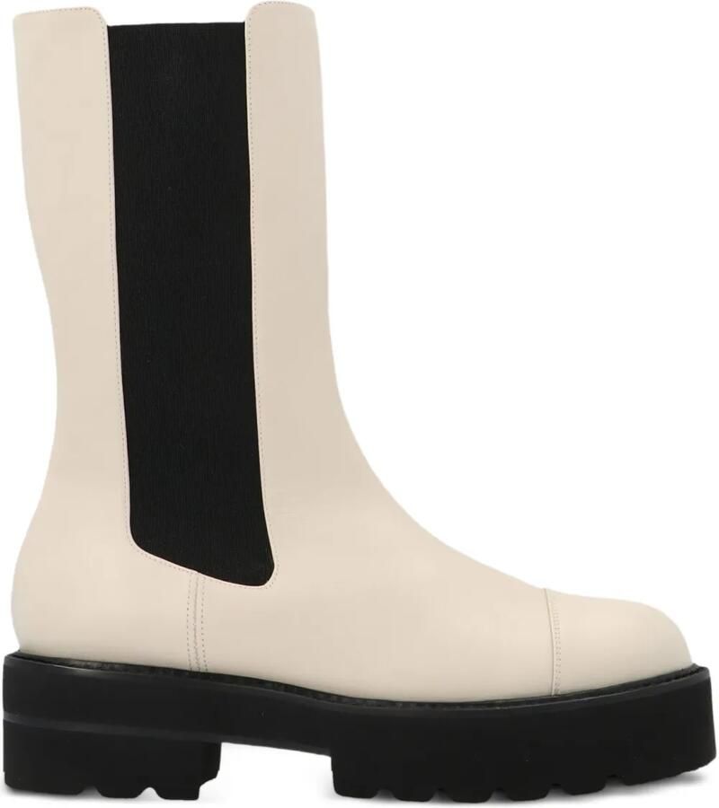 Stuart Weitzman Presley Chelsea enkellaarzen Beige