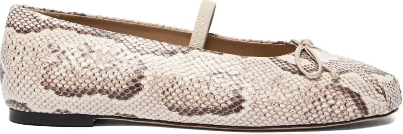 Stuart Weitzman Prima Bow Mary Jane schoenen Beige