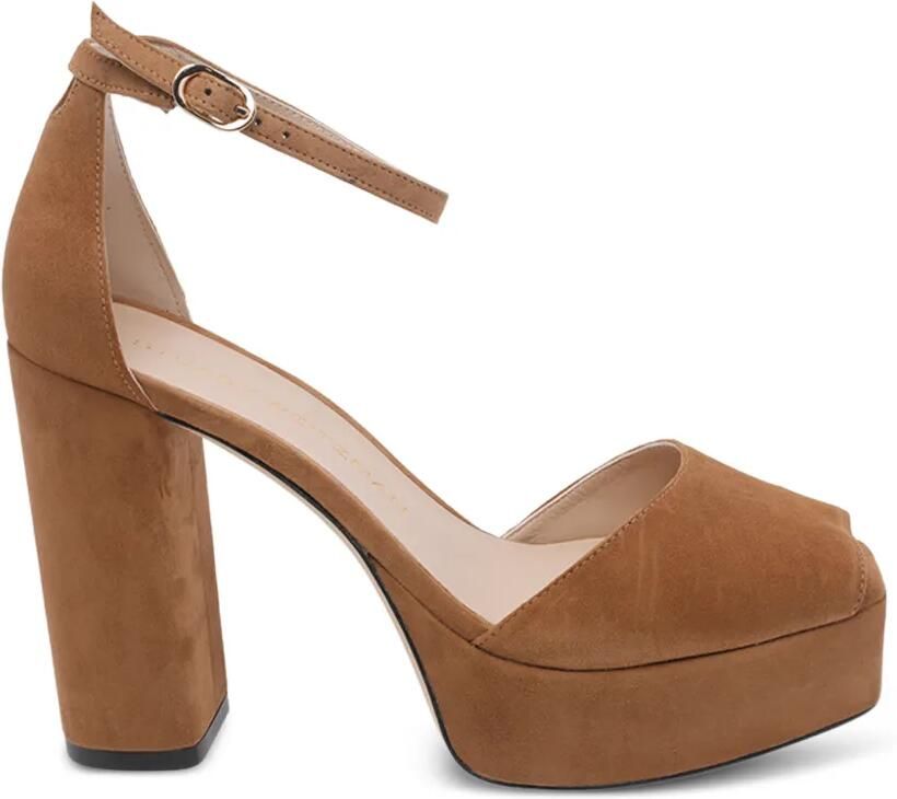 Stuart Weitzman Pumps met plateauzool en enkelbandje Bruin