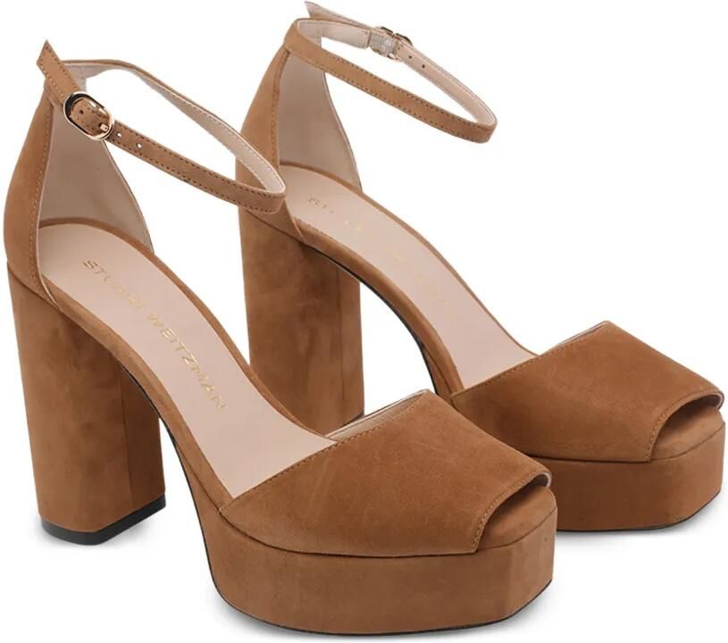Stuart Weitzman Pumps met plateauzool en enkelbandje Bruin - Foto 4