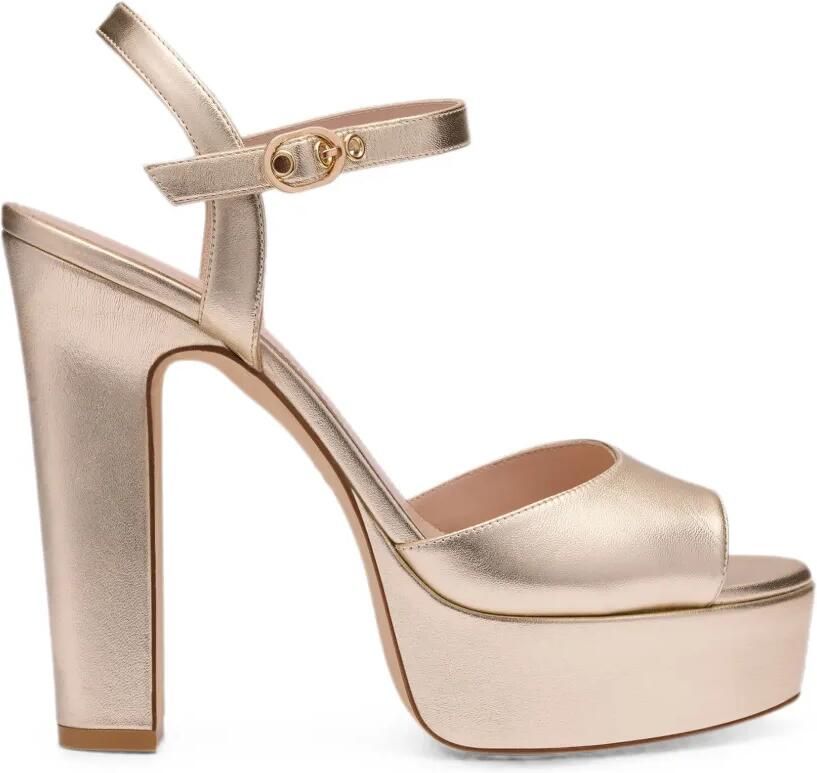 Stuart Weitzman Reade sandalen met plateau Beige
