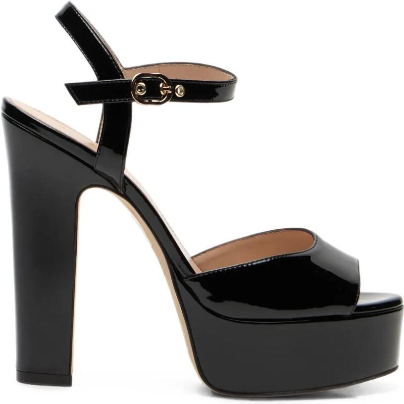 Stuart Weitzman Reade sandalen met plateau Zwart