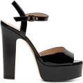 Stuart Weitzman Reade sandalen met plateau Zwart - Zwart