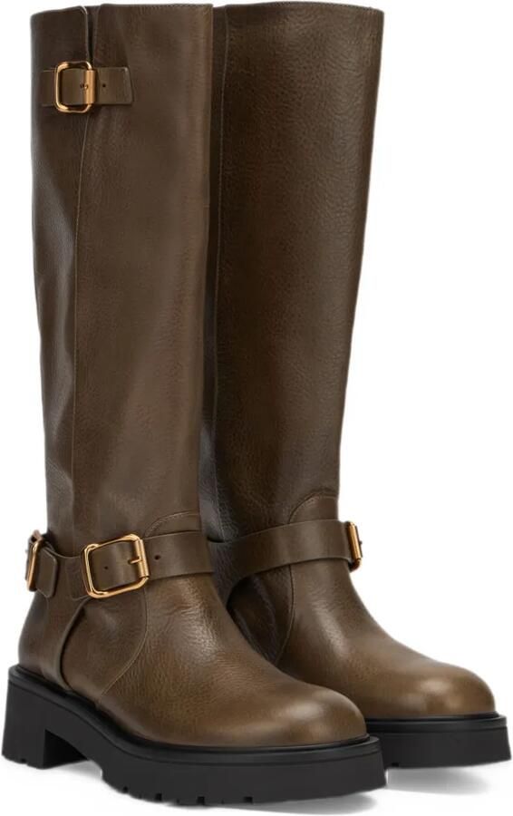 Stuart Weitzman Ren buckle-detail knee-high boots Bruin