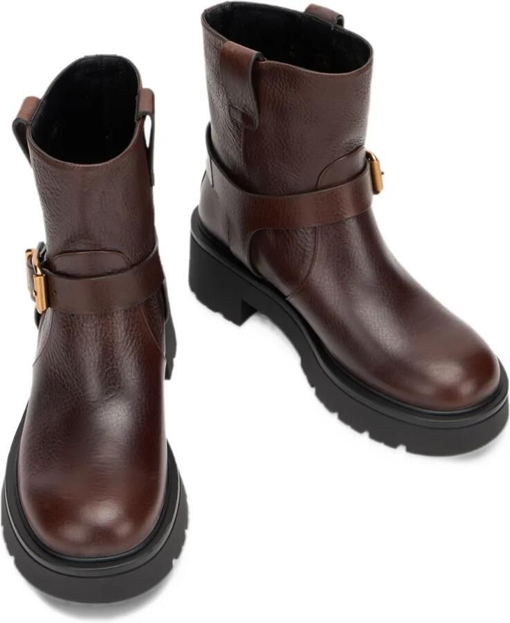 Stuart Weitzman Ren Moto buckle-detail biker boots Bruin - Foto 2