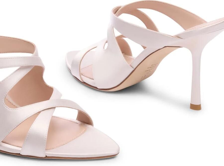 Stuart Weitzman Rubie satijnen sandalen met bandjes Beige - Foto 2