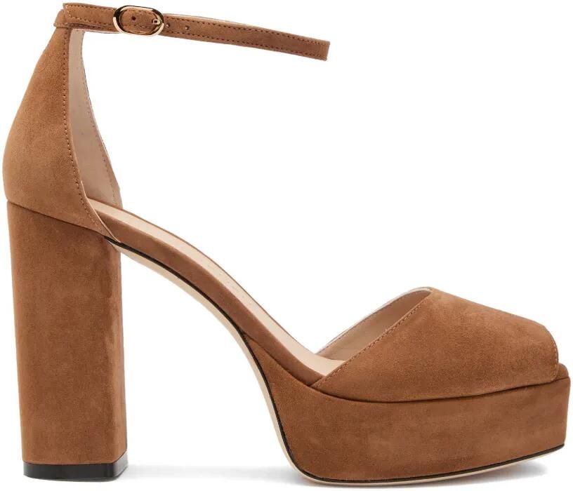 Stuart Weitzman Sabrina sandalen met plateauzool Bruin