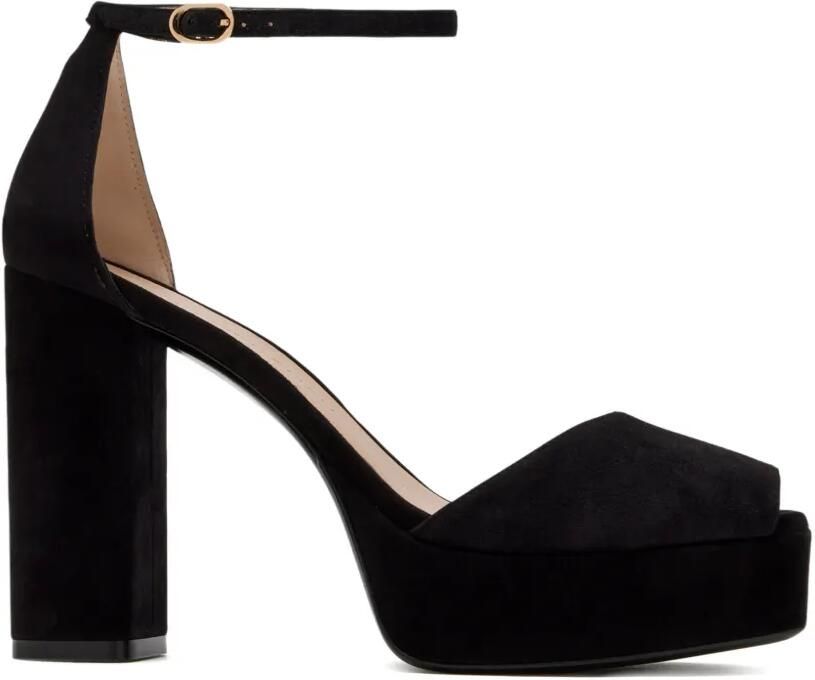 Stuart Weitzman Sabrina sandalen met plateauzool en enkelbandje Zwart