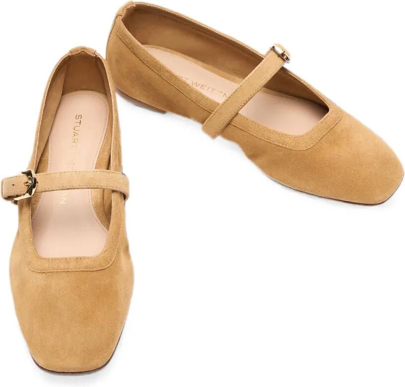 Stuart Weitzman Sai ballerina's met gespdetail Bruin - Foto 2