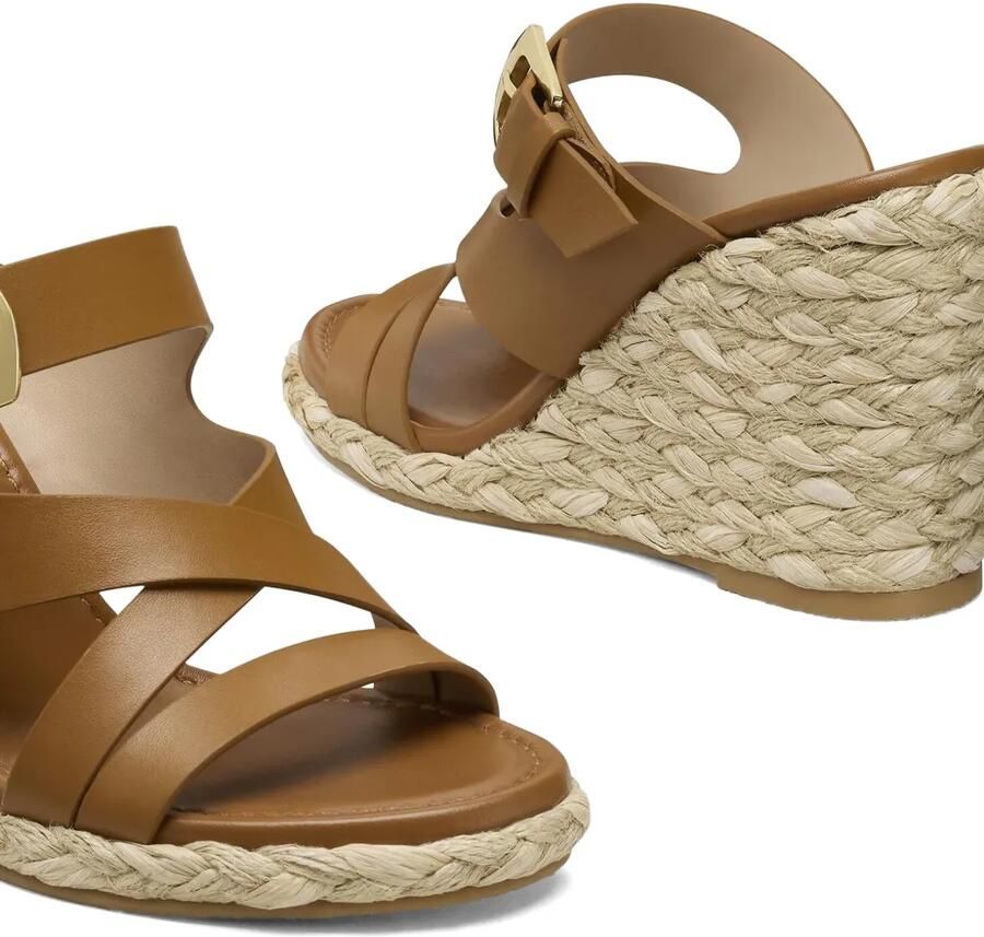 Stuart Weitzman Sai espadrilles met gespsluiting en sleehak Beige - Foto 2