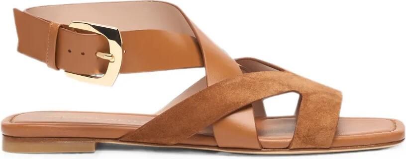 Stuart Weitzman Sai sandalen met vierkante neus Beige