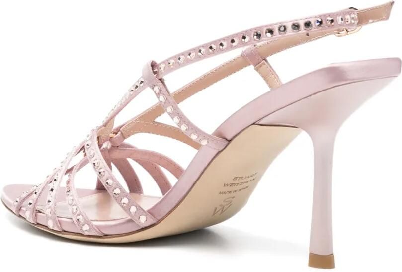 Stuart Weitzman Sandalen met bandjes en kristallen Roze - Foto 2