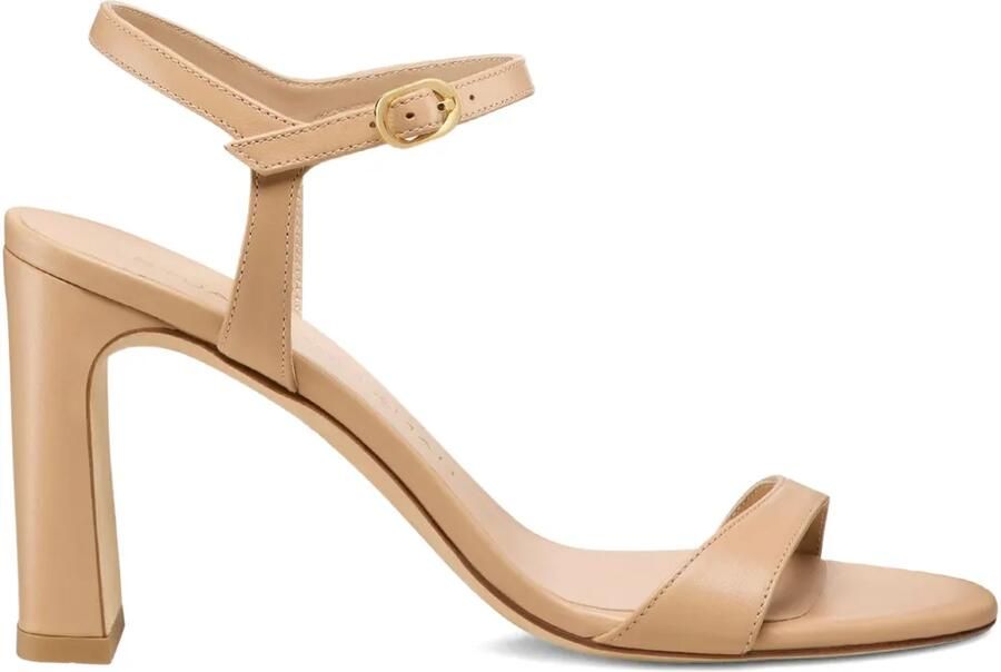 Stuart Weitzman Sandalen met blokhak Beige