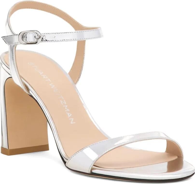 Stuart Weitzman Sandalen met blokhak Zilver - Foto 3