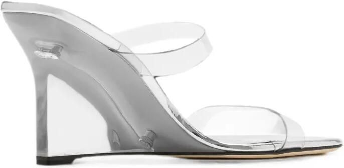 Stuart Weitzman Sandalen met doorzichtig bandje Wit