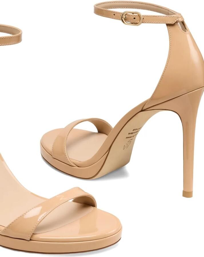 Stuart Weitzman Sandalen met enkelbandjes en plateauzool Beige - Foto 3