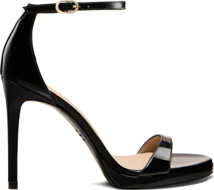Stuart Weitzman Sandalen met enkelbandjes en plateauzool Zwart
