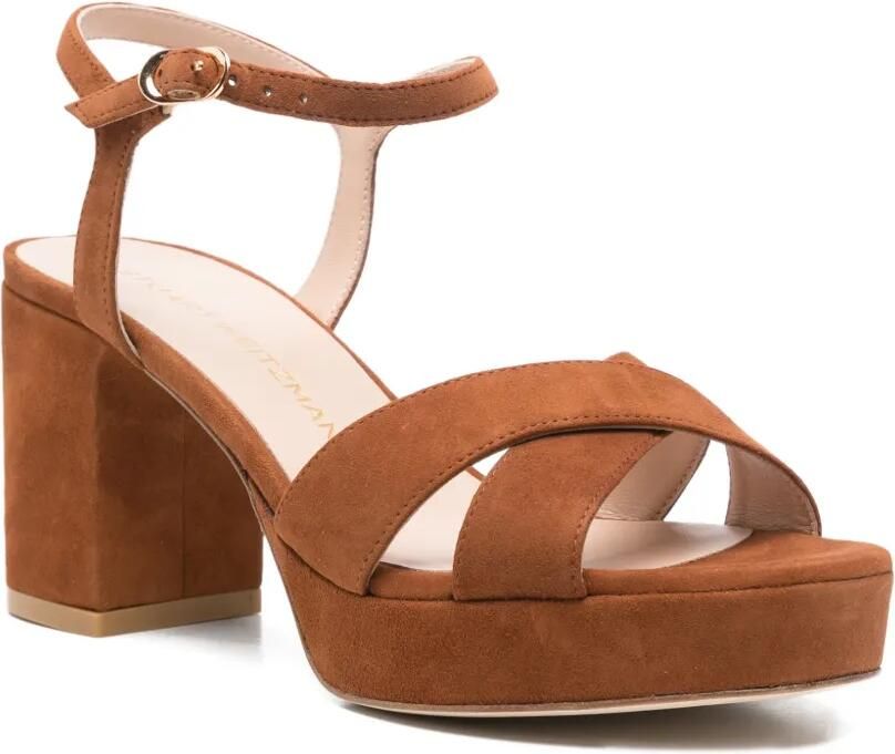 Stuart Weitzman Sandalen met gekruiste bandjes Bruin - Foto 3
