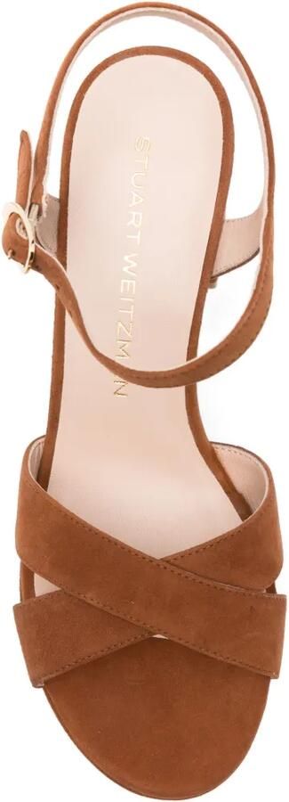 Stuart Weitzman Sandalen met gekruiste bandjes Bruin - Foto 4
