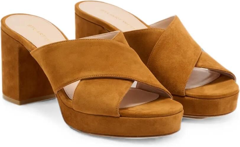 Stuart Weitzman Sandalen met gekruiste bandjes Bruin - Foto 3