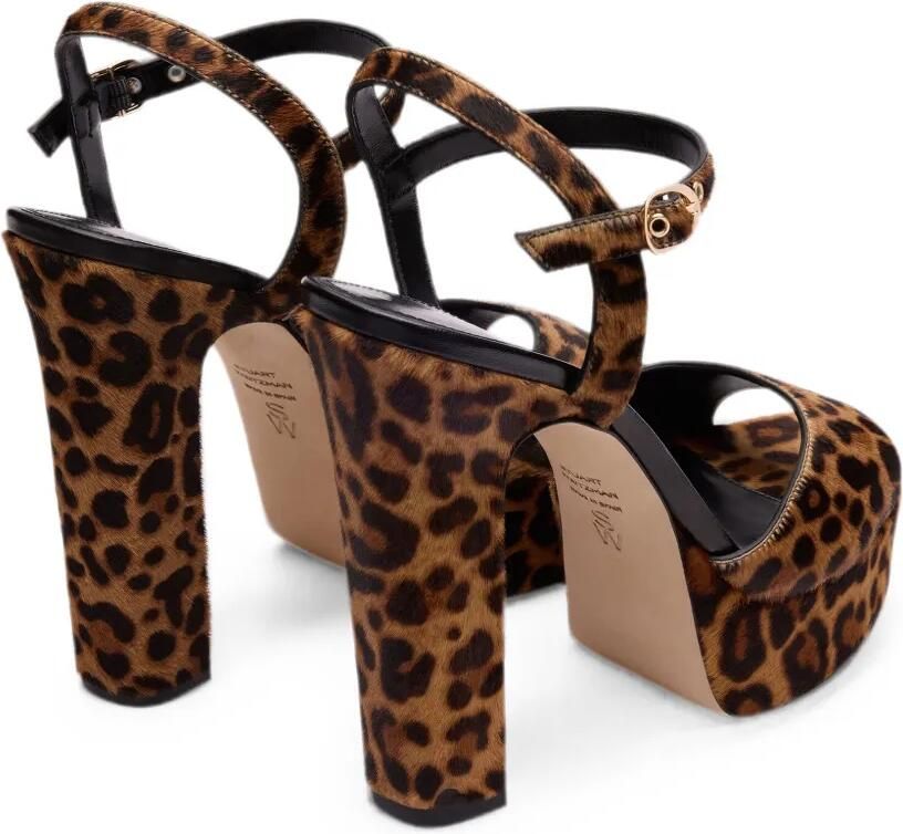 Stuart Weitzman Sandalen met luipaardprint en plateauzool Bruin - Foto 4