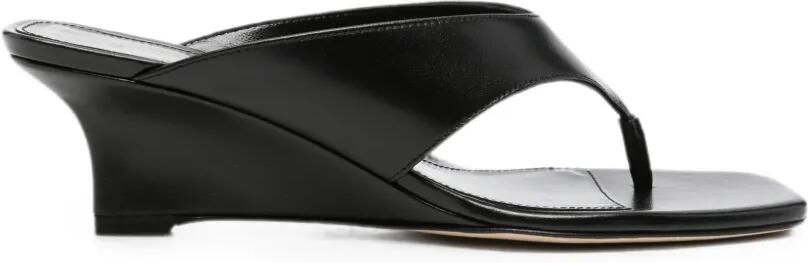 Stuart Weitzman Sandalen met sleehak Zwart