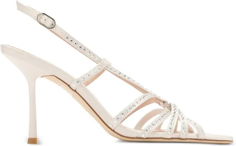 Stuart Weitzman Sandalen verfraaid met kristallen Beige