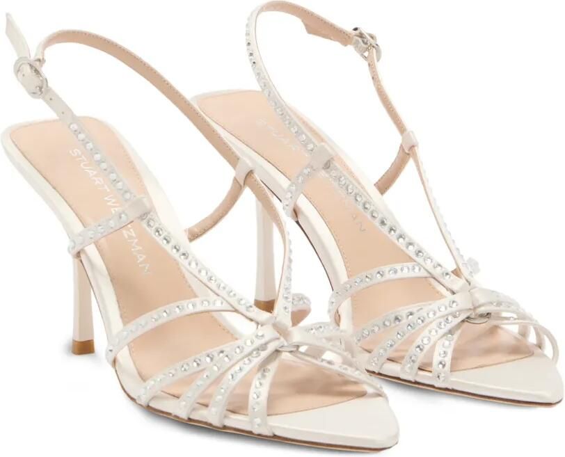 Stuart Weitzman Sandalen verfraaid met kristallen Beige - Foto 3
