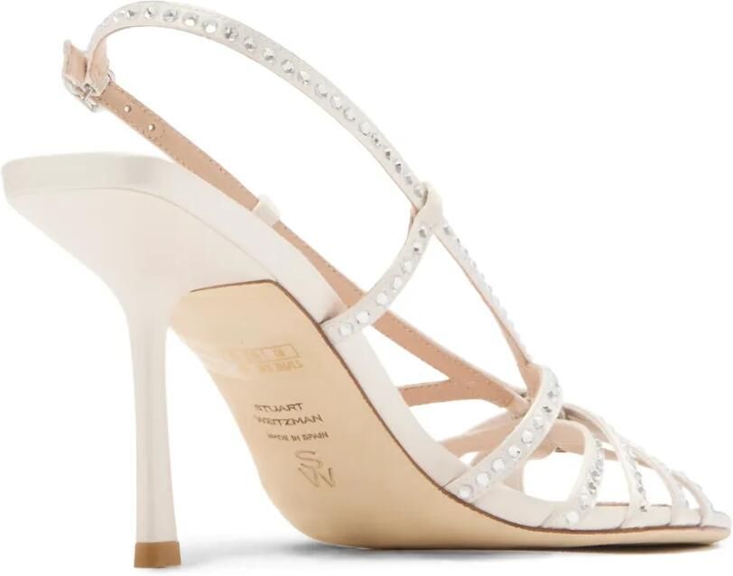 Stuart Weitzman Sandalen verfraaid met kristallen Beige - Foto 4