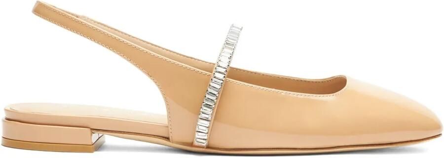 Stuart Weitzman Slingback ballerina's verfraaid met kristallen U2A