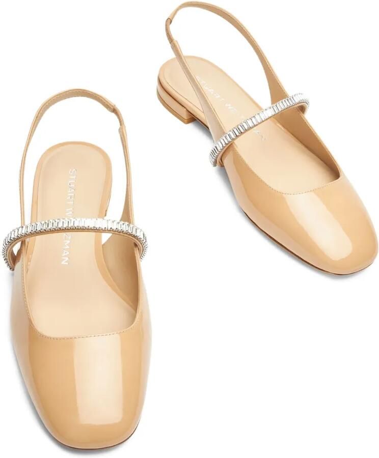 Stuart Weitzman Slingback ballerina's verfraaid met kristallen U2A - Foto 3