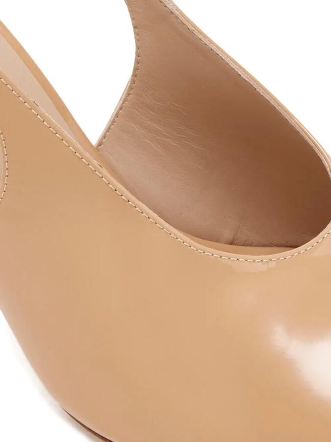 Stuart Weitzman Slingback pumps met open neus en hak Beige - Foto 2