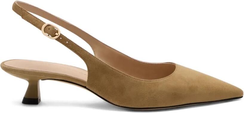 Stuart Weitzman Slingback pumps met puntige neus Beige