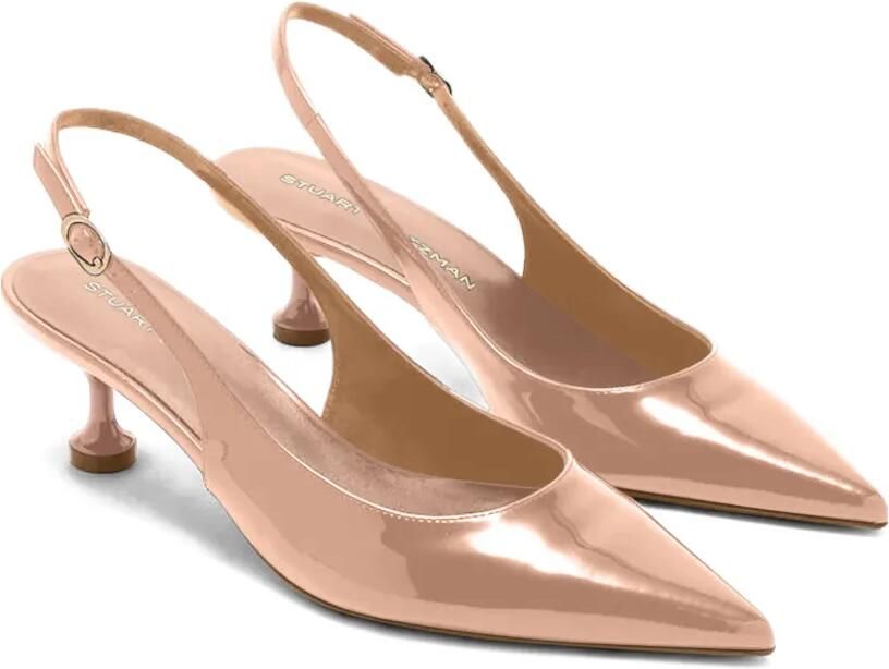 Stuart Weitzman Slingback pumps met puntige neus Beige