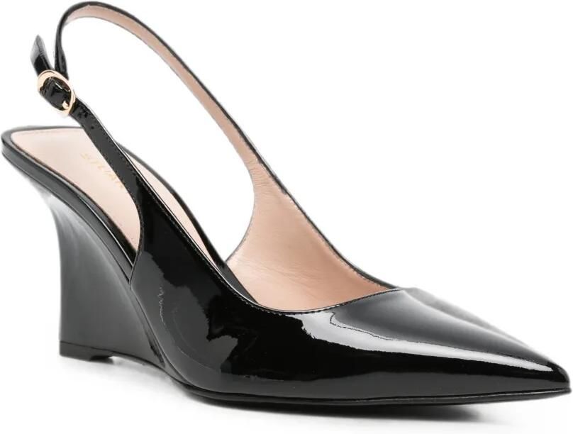 Stuart Weitzman Slingback pumps met sleehak Zwart - Foto 2