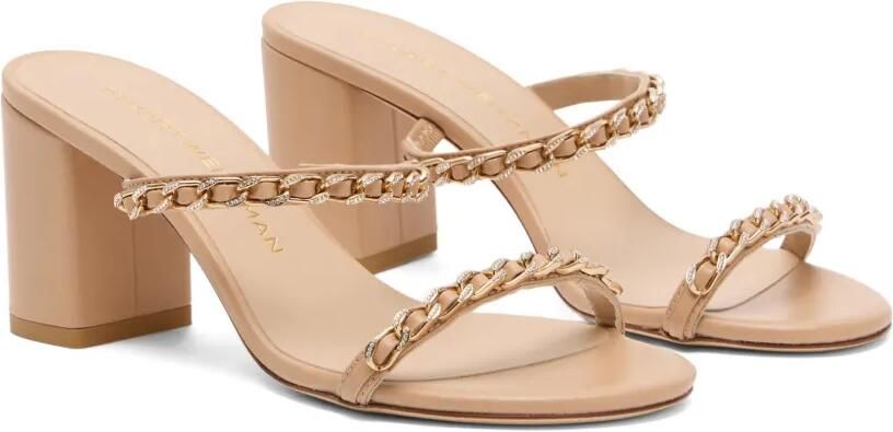 Stuart Weitzman Soluxe sandalen met kristallen en bandje Beige - Foto 3