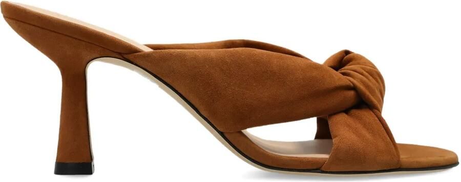 Stuart Weitzman Soplaya sandalen met geknoopt detail en hak Bruin
