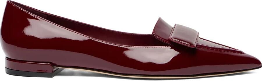 Stuart Weitzman Sovinnie ballerina's met puntige neus Rood