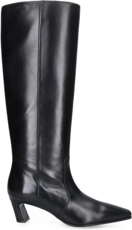 Stuart Weitzman Stassi 50 leren laarzen met vierkante neus Zwart