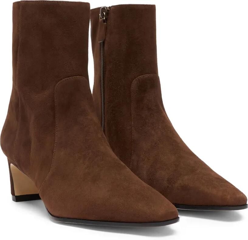Stuart Weitzman Stassi enkellaarzen met sculpturale hak Bruin - Foto 2