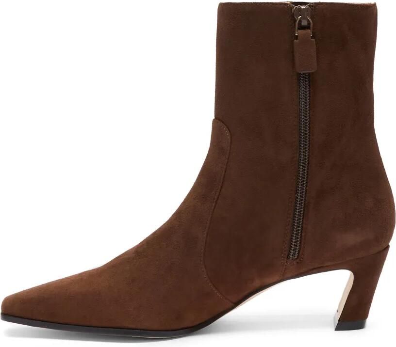 Stuart Weitzman Stassi enkellaarzen met sculpturale hak Bruin - Foto 4