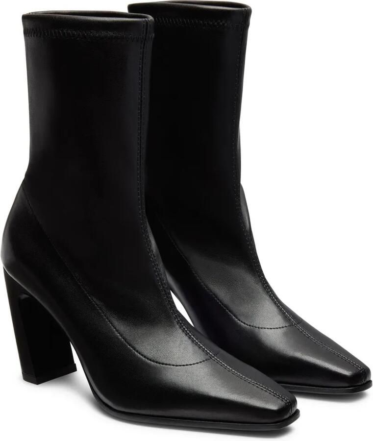 Stuart Weitzman Stassi enkellaarzen van stretchleer Zwart