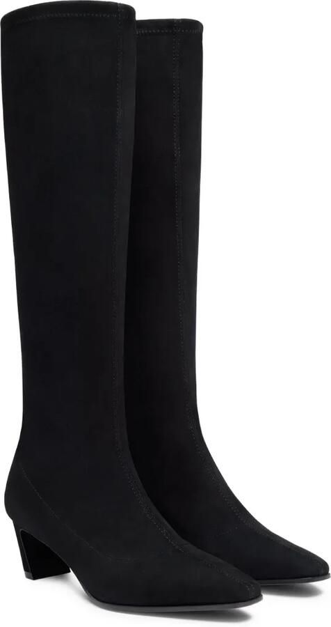 Stuart Weitzman Stassi laarzen van stretchsuède Zwart - Foto 3