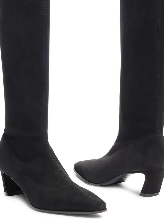 Stuart Weitzman Stassi laarzen van stretchsuède Zwart - Foto 2