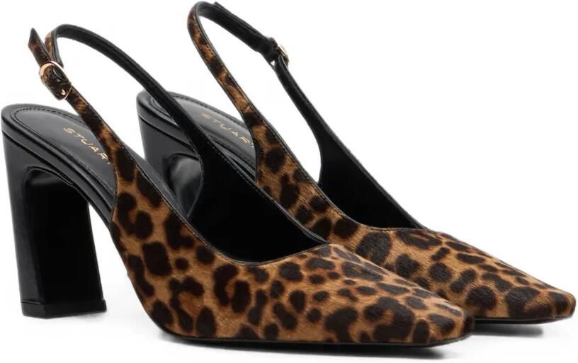 Stuart Weitzman Stassi slingback pumps met luipaardprint Bruin - Foto 3