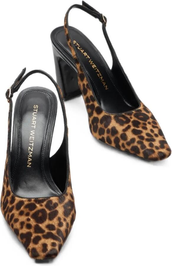 Stuart Weitzman Stassi slingback pumps met luipaardprint Bruin - Foto 2