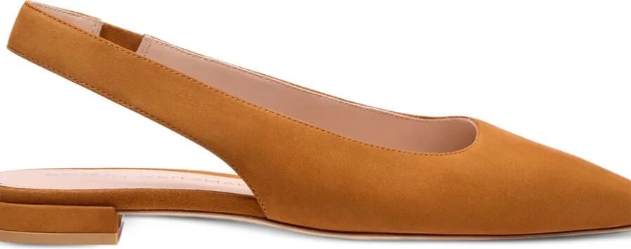 Stuart Weitzman Stassi slingback pumps met puntige neus Bruin